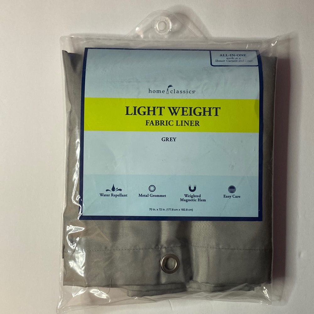 Home Classics Grey Light Weight Fabric Liner